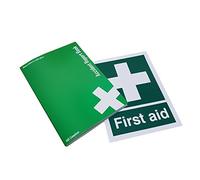 First Aid Accident Book with Free Self Adhesive 150mm x 200mm First Aid Sign