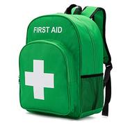 First Aid Backpack Bag Empty Emergency Red First Aid Medical Backpacks 1st Aid Backpack Back Pack for First Aid for Camping Hiking Trekking Adventures Home Health First Responder (Green Backpack)