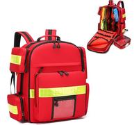 First Aid Backpack, Medical Emergency Backpack Empty, Waterproof Survival Essentials Trauma Kit Bag First Responder Carrier with Compartment for Oxygen Tank for EMT, Paramedics