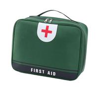Zialofi First Aid Bag Empty Emergency Bag Storage Bag Medicine Organizer Multifunctional Carrying Bag Made of Oxford for Quick Organization, green