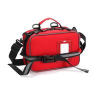 First Aid Bag Empty Emergency First Responder Crossbody, Handheld, Waist Bag 3-in-1,Multi-Function Portable for EMT, EMS,and Medical Supplies Kit Storage Red