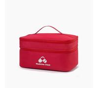 First Aid Bag Empty, First Aid Kit Storage Bag, Small Medical Bag, Medical Travel Case First Responder Emergency Storage Compact Medicine Bags for Car Home Office Kitchen Sport Outdoors (Red)