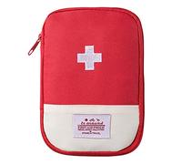 First Aid Bag Empty Medical Bag for Car Home Travel Camping Outdoor (Red S)