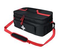 First Aid Bag Empty, Medical Bag, Waterproof Medical Organiser (Black)