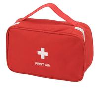 First Aid Bag Empty Medical Kit Pouch Travel Emergency Pouch Lightweight Medicine Storage Empty Bag Multifunctional Layered for Emergency Home Office Car Outdoors Boat Camping Hiking (Red)