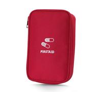 First Aid Bag Empty Medium, First Aid Kit Pouch Waterproof Travel Medicine Bag Portable Medical Organizer Pouch for Car Office or Outdoors (Red)
