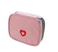 First Aid Bag, Mini First Aid Kit Outdoor Portable Medicine Storage Bag Organizer Emergency Kit Easy Carry for Camping Hiking Travel (Pink)