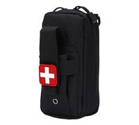 First Aid Bag Nylon Molle Pouches with Multiple Pockets Emergency Empty First Aid Bag with Snap Straps for Outdoor Hiking Camping Climbing