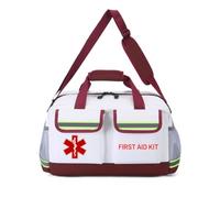 First Aid Bags Empty,Medical Bag,Medical Supplies Bag Nurse Bag with Handle and Shoulder Strap for Home and Work,Hospice, Home Visit, Nursing Students, Doctors,Bag Only(Red)