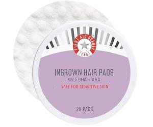 First Aid Beauty Ingrown Hair Pads with BHA & AHA - Daily Treatment Relieves Razor Burn, Prevents Ingrown Hairs and Soothes Irritation - 28 Pads