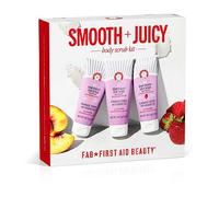 First Aid Beauty Smooth and Juicy Scrub kit- 3 travel size KP body scrub that exfoliate to reveal visibly smoother, healthier and radiant skin- set of 3