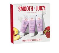 First Aid Beauty Smooth and Juicy Scrub kit- 3 travel size KP body scrub that exfoliate to reveal visibly smoother, healthier and radiant skin- set of 3