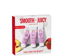 First Aid Beauty Smooth and Juicy Scrub kit- 3 travel size KP body scrub that exfoliate to reveal visibly smoother, healthier and radiant skin- set of 3