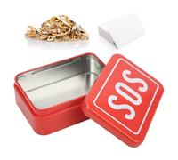 First Aid Box Organizer, Emergency Tool Storage Cases Mini SOS Survival Iron Box Portable Field Survival Storage Kit for Outdoor Camping