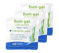 First Aid Burn Gel Dressing 10cm x 10cm Medium Size - Emergency Burncare for Scolds & Burns