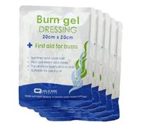 First Aid Burn Gel Dressing 20cm x 20cm Large Size (Pack of 5)- Emergency Burncare for Scolds & Burns 5Pc