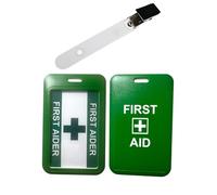First Aid Card with Enclosed First Aid Printed Card Holder and Crocodile Clip (1)