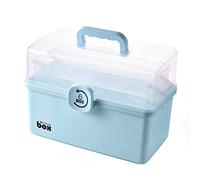 First Aid Case Medicine Storage Box, Multiple Layers Portable Durable, Child-Proof Compartments with A Handle S 34X18X22.5Cm(S 34x18x22.5cm)