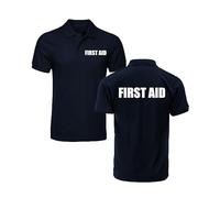 First Aid Classic Polo Shirt - Medical Life Saver First Aid Responder Healthcare Staff Medic Paramedic Uniform Workwear Unisex Adults Polo (Navy, 4XL)