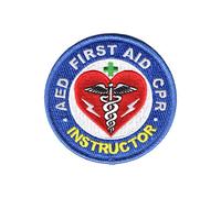 First Aid CPR AED Instructor 100% Embroidered Patch Workplace Health & Safety - F 153