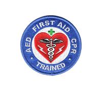 First Aid CPR AED Trained 100% Embroidered Patch Health & Safety Work Team - F 151