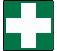 First Aid Cross For Emergency Response Square/Round Metal Sign 12x12 inch