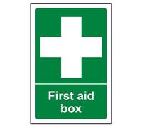 First Aid General - First Aid Box - 100 X 150mm Restickable Safety Sign