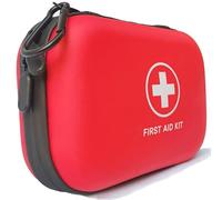 First Aid Kit 150 Piece Waterproof Hard Shell Eva Portable Survival Kit for Home, Camping, Cars, Hiking, Travel, Outdoor, Adventure Emergency IFAK Kits (Red)