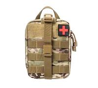 First Aid Kit Bag Empty Tactical Emergency Bag Medical Bag Travel Pharmacy Rescue Bag Military Compact Belt Bag EDC Utility Multifunctional Bum Bag First Aid Belt Bag Outdoor Camping, Camouflage 1,