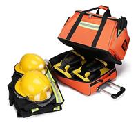 First Aid Kit Bag, Rolling Medical Bag with Wheels, Large Capacity Trauma Responder Bag with Compartments for EMS and Outdoor Rescue