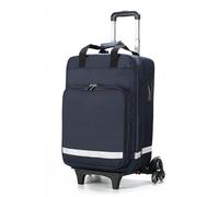 First Aid Kit Bag with Detachable Trolley,First Responder Bag Empty on Wheels,Nurse Roller Bag with Removable Dividers, for Home Visits, Hospice, for Doctors, Nursing Students