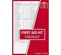 First Aid Kit Checklist: First Aid Supplies Inspection Record Book | 100 Pages