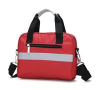 First Aid Kit Emergency Kits -Waterproof Fire Prevention Empty Wear Resisting Adjustable Straps First Aid Bag Reflective Strip for Travel, Home, Car, Hiking, Workplace & Outdoor Red 21*12*25cm
