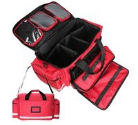 First Aid Kit Empty Emergency Kits -Waterproof Fire Prevention Wear Resisting Adjustable Straps First Aid Bag Medical Kit for Travel, Home, Office, Car, Hiking, Workplace & Outdoor Red 30*45*55