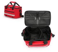 First Aid Kit Empty Emergency Kits -Waterproof Fire Prevention Wear Resisting Adjustable Straps First Aid Bag Reflective Strip for Travel, Home, Car, Hiking, Workplace & Outdoor Red 20*22*37cm