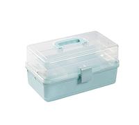 First-aid kit, First Aid Box Medical Tin Home Medicine(Blue,S)