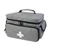 First Aid Kit, First Aid Storage Carry Bag, Pill Bottle Organizer for Emergency Trauma Medical Kits Supplies Waterproof, Ideal for Home, Office, Car, Travel, Outdoor, Camping, Hiking (Grey)