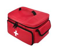 First Aid Kit, First Aid Storage Carry Bag, Pill Bottle Organizer for Emergency Trauma Medical Kits Supplies Waterproof, Ideal for Home, Office, Car, Travel, Outdoor, Camping, Hiking (Red)