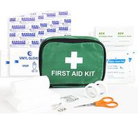 First Aid Kit, Green, Compact First Aid Kit Bag, Bandages, Dressing Pads Plasters, Emergency & Medical Supplies for Travel, Camping, Travel Kits, Cars