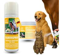 First aid kit I silver spray for dogs + zinc ointment horse cow I wound spray I silver spray cat wound skin cream healing wound Treatment bandage pet I anti itchy spray plaster dog Paw 250ml 200ml