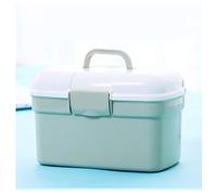 First Aid Kit Medicine Box, Medical, Empty, Travel Portable Tool, with Compartments, Green Kits(B)