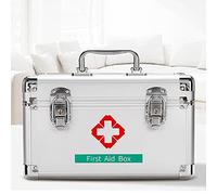 First aid kit， Medicine Box Portable Large Cabinet Storage Case for Home Outdoor Family Emergency Care Kits(L)