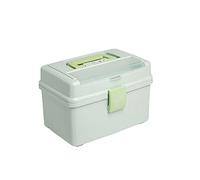 First aid kit， Plastic Box Medicine Storage Household Portable Handle Medical(Grün,S)