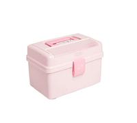 First aid kit， Plastic Box Medicine Storage Household Portable Handle Medical(Roze,S)