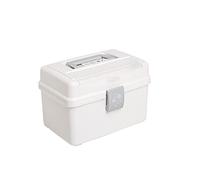 First aid kit， Plastic Box Medicine Storage Household Portable Handle Medical(Wit,L)