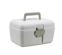 First aid kit， Plastic Storage Box Medicine Sewing Organizer Multipurpose with Removable Tray Kits(Grün)