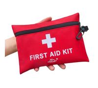 First Aid Kit, Small First Aid Kit, Includes Plasters, Emergency Foil Blanket, Burn Gel for Travel Car Home Workplace Kids Camping Hiking Motorbike Holiday