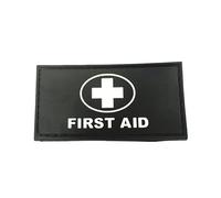 First Aid Medic Black Glow in The Dark Tactical PVC Airsoft Paintball Cosplay Patch