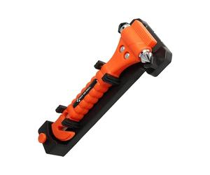 First Aid Only 2-in-1 Emergency Hammer with Seatbelt Cutter | Car Emergency Hammer in Practical Holder with Quick-Click System | Extra Sharp Blade for Cutting seatbelts | P-30000 00