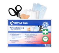 First Aid Only First aid kit C DIN 13157 | First aid kit for Businesses, Vehicles, and households, Filled in Accordance with DIN 13157:2021 | Complies with Workplace guidelines | P-10018